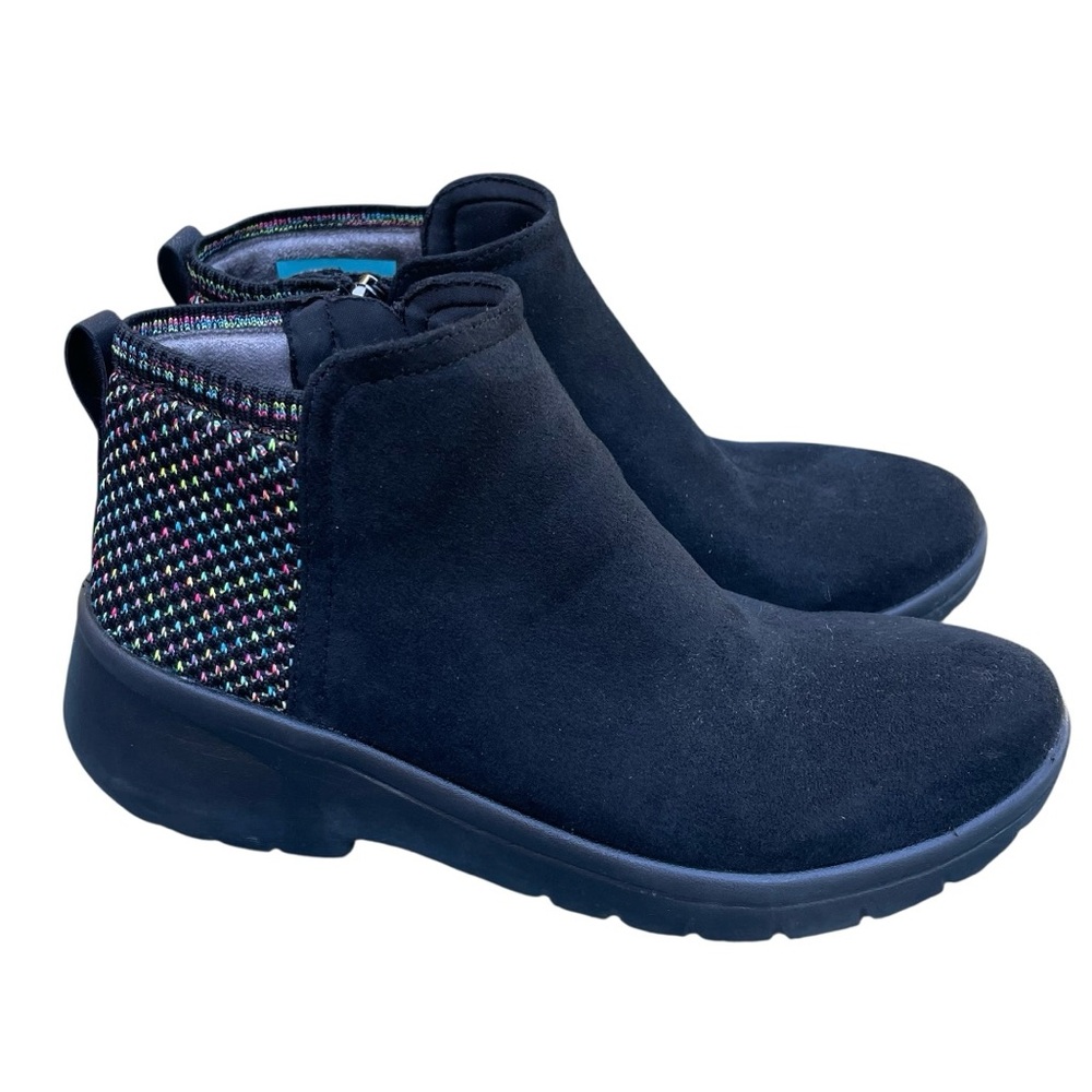 BZEES Karma Womens Faux Suede Ankle Booties Washable